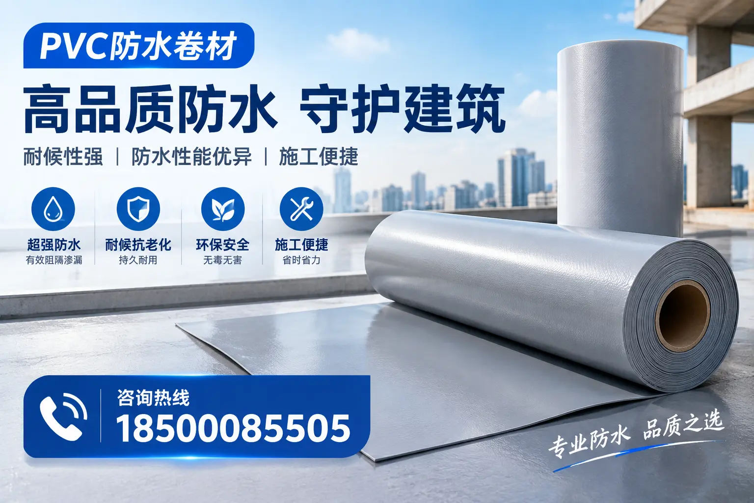 PVC防水卷材的防水效果评测,适合娄底的科学依据